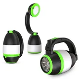 B.K.Licht LED Campingleuchte 3 in 1 Kunststoff 13,4x8,0x15,5 cm inkl. Batterien grün-schwarz
