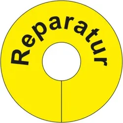 Eichner PVC-Anhänger REPARATUR, gelber Grund,