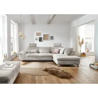 die planbar Ecksofa »MP-IN14007 L-Form«, wahlweise mit Bettfunktion und verstellbaren Kopfstützen, in Cord, beige