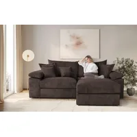 OTTO home Eckcouch Polyester 2-Sitzer Dunkelbraun
