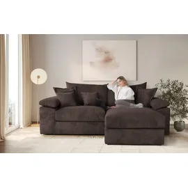 OTTO home Eckcouch Polyester 2-Sitzer Dunkelbraun