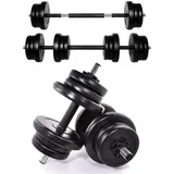 A2Z SPORT® 2 in 1 Kurzhanteln 2er Set 20kg / 30kg / 40kg / 50kg Verstellbare Hanteln & Langhantel Set - Gewichte Hantel Set Kurzhantel Dumbbell Set mit Verbindungsrohr für Krafttraining