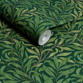 William Morris At Home Willow Bough Vliestapete 0,52 m x 10 m 5 m2 grün 34193