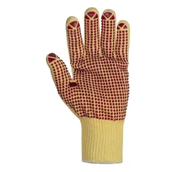 Kevlar®-Mittelstrick-Arbeitshandschuhe PVC-Noppen - 7 (S)
