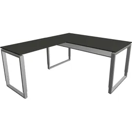 Kerkmann Schreibtisch Architekt BxTxH 180x180x75cm (mit Anbautisch) anthrazit