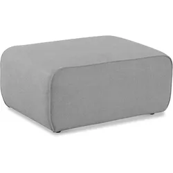 Polsterhocker ANDAS "Noord", grau, B:92cm H:44cm T:66cm, 94%PER, 6% NYL, Hocker, mit Kedernaht, schöne Serienergänzung