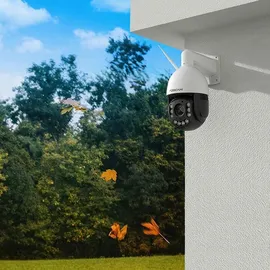 Foscam SD4H 4 MP Dualband WLAN PTZ Dome Überwachungskamera Weiß