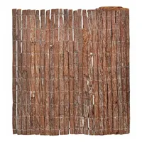 vidaXL Rindenzaun 100 x 600 cm Braun/Holz