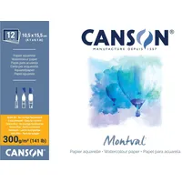 Canson Aquarellpapier Montval 12 Blatt 300 g/m2 Weiß