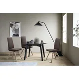 Polsterstuhl STRESSLESS "Laurel", braun (chocolate paloma, eiche natur), B:49cm H:105cm T:60cm, Leder PALOMA: PALOMA ist ein durchgefärbtes Semianilin-Möbelleder mit natürlicher Narbung., Stühle, Polsterstuhl, High Back, Größe L, mit schräggestellten Beinen in Eiche natur