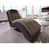 Home Affaire Relaxliege HOME AFFAIRE "Vengo 2, moderne Solitär Relaxpolsterliege, bequem und elegant", braun (dunkelbraun, cappuccino), B:70cm H:92cm T:170cm, Sofas, mit Kopfkissen, Mattenoptik auf Korpus