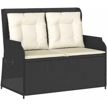vidaXL Gartenbank 1-tlg 110 x 60 x 75 cm Schwarz