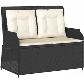 vidaXL Gartenbank 1-tlg 110 x 60 x 75 cm Schwarz