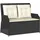 vidaXL Gartenbank 1-tlg 110 x 60 x 75 cm Schwarz