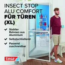 Tesa Fliegengitter-Tür Comfort im Alurahmen 120 x 240 cm weiß