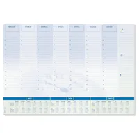 SIGEL HO350 Papier-Schreibtischunterlage, ca. DIN A2 - extra groß, mit 3-Jahres-Kalender, Tages- und Wochenplan mit Stundeneinteilung, 30 Blatt, vegan, aus nachhaltigem Papier