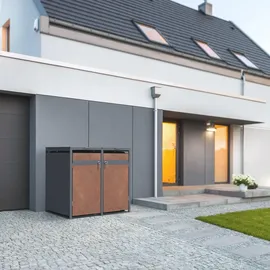 ML-Design Mülltonnenbox 264 x 80 x 116,3 cm anthrazit