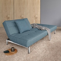 Innovation Living TM Schlafsofa »Splitback«, mit chromglänzenden Beinen, in skandinavischen Design blau