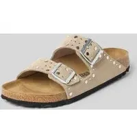 Sandalette aus Leder mit Nieten Modell 'Arizona Rivet', Taupe, 42