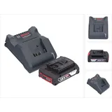 Bosch GAL 18V-20 Akku Ladegerät 10,8 - 18 V 2 A ( 2607226281 ) + 1x GBA 18 V 2,0 Ah Akku ( 1600Z00036 )