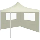 vidaXL Pavillon-Seitenwand mit Fenstern 4 x 2 m Creme