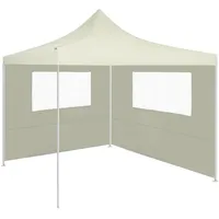 vidaXL Pavillon-Seitenwand mit Fenstern 4 x 2 m Creme