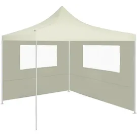 vidaXL Pavillon-Seitenwand mit Fenstern 4 x 2 m Creme