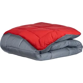 les tendances Hudson Couette Legere Microfibre 200g/m2 220x240cm Gris / Rouge