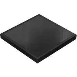 AB | Gastro Glas Tischplatte | Schwarz | Metall Rand | QuadratischAB | Gastro Glas Tischplatte | B:T 80 x 80 cm | Schwarz | Schwarzer Metall Rand | Quadratisch