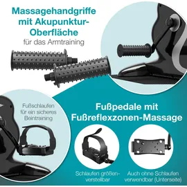 eloneo Arm- und Beintrainer mit Motor, inkl. Trainingsdisplay, Massage-Handgriffe Anti-Rutschmatte, 1 St