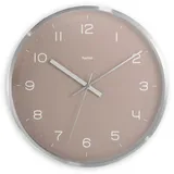 Hama Funkwanduhr (DCF Funkuhr, Wanduhr ohne Tickgeräusche, Ø 30cm, großes Ziffernblatt, analog, Stunden-, Sekunden- und Sekundenzeiger, modernes Design, inkl. Batterie) Aluminium