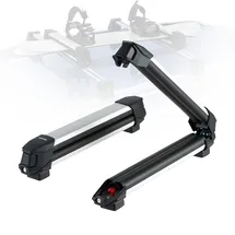 Vevor Skiboard Snowboard Dachträger für bis zu 4 Paar Ski/2 Snowboards, 2-tlg. abschließbarer Skidachträger mit Gummipolsterung, Skihalter aus Aluminiumlegierung für die meisten Querträger