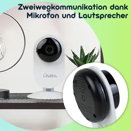 casativo Hochauflösende Full-HD-IP-Überwachungskamera Weiß