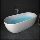 Tronitechnik TroniTechnik® Freistehende Badewanne SIFNOS Maße ca. 170 x 80 x 58cm Wanne - Füllmenge 195 Liter, aus Acryl mit Siphon