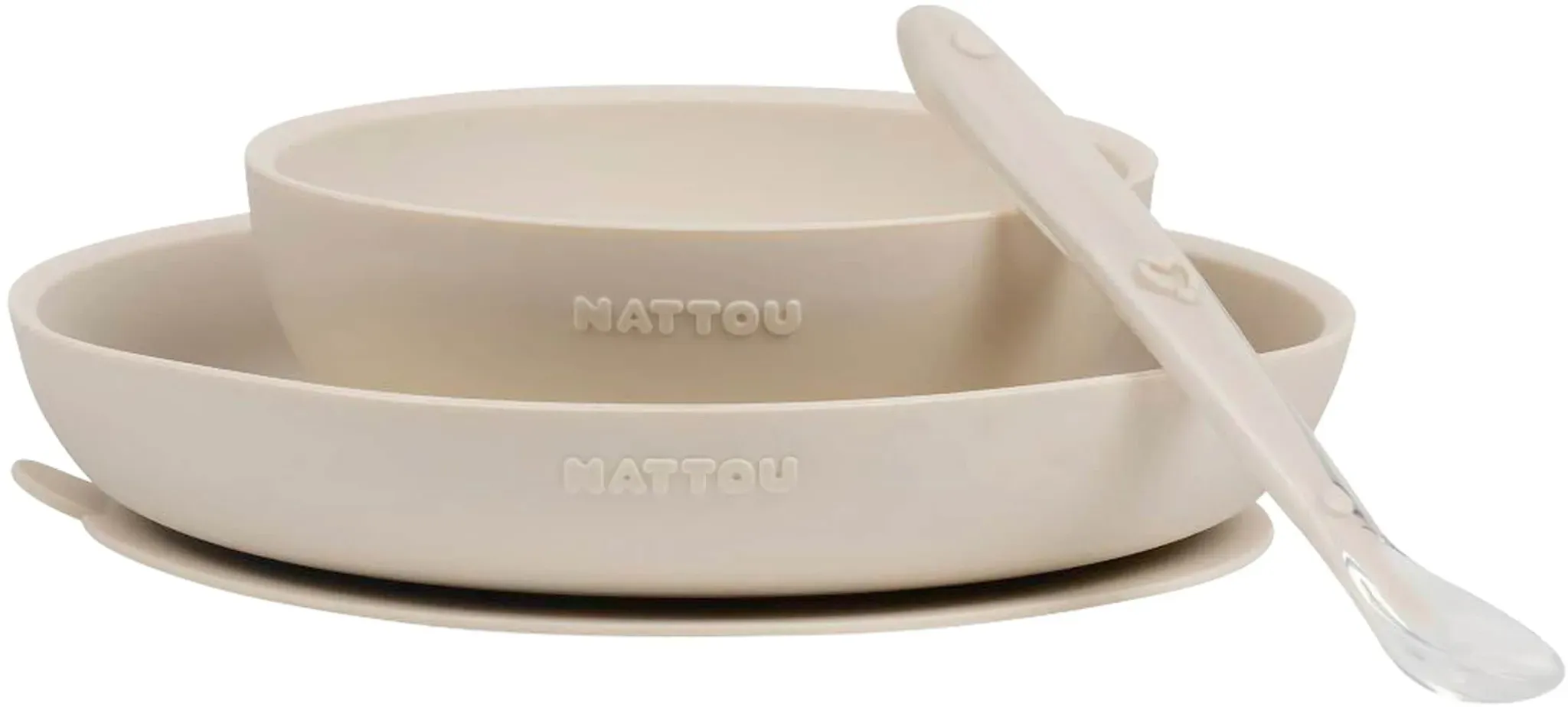 Nattou 3-tlg. Esslernset, beige