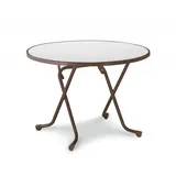 barths Dublin Klapptisch Ø 100 cm Braun/Weiß