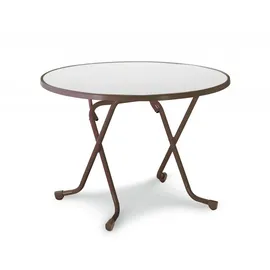 barths Dublin Klapptisch Ø 100 cm Braun/Weiß