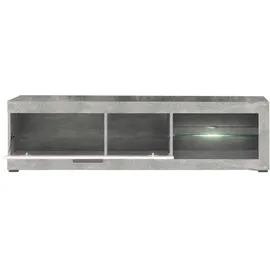 INOSIGN Remo TV-Kommode 160 cm Grau/Weiß Hochglanz Kunststoff/Metall/Holzwerkstoff