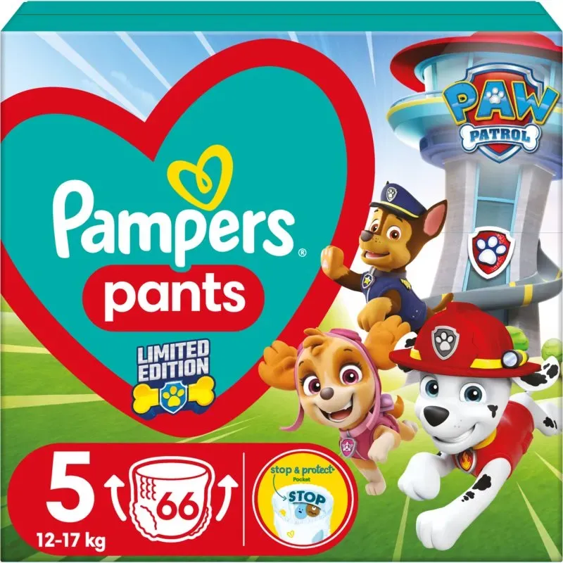 Pampers Pants Paw Patrol Size 5 Einweg-Windelhöschen 12-17 kg 66 St.