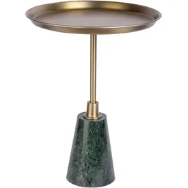 Kayoom Beistelltisch "Grant 125, aus Handmanufaktur", gold (schwarz, gold, schwarz, gold), B:38cm H:51cm T:38cm, 95% Eisen, 5% Aluminium / Sockel: Marmor, Tische, Beistelltisch, Runder Tisch, Ablagefläche aus Metall, Sockel aus Marmor