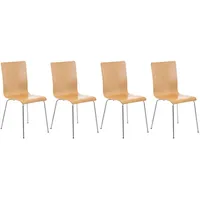 TPFLiving Besucherstuhl, Natur, Holz, 43x87x47 cm, Arbeitszimmer, Besucherstühle