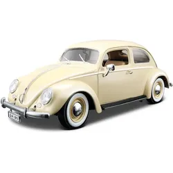 Bburago 18-12029W - Modellauto - Volkswagen Käfer-Beetle 1955 (beige, Maßstab 1:18)