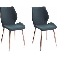 INOSIGN Esszimmerstuhl »Ayla« (Set, 2 St., Webstoff, Metallgestell kupferfarben