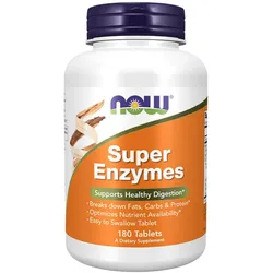 Now Foods Super Enzymes - Verdauungsenzym-Mischung (180 Tabletten)