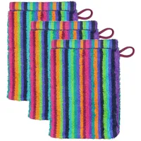 CAWÖ Waschlappen 3er Pack 'Life Style Stripes' Multicolor