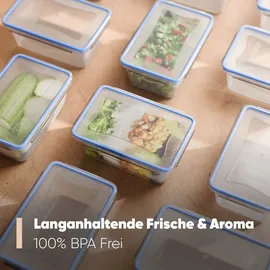 classbach Classbach® Frischhaltedosen mit Deckel | 6er Set | 100% dicht | Meal Prep Boxen | für Mikrowelle Spülmaschine Gefrierfach geeignet | Lunchbox | Dosen Meal Prep stapelbar | Gefrierdosen | C-FHD 4023 K