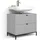 livinity® Waschbeckenunterschrank Aterno, Grau, 70 x 63 cm mit 2 ausziehbaren Schubladen