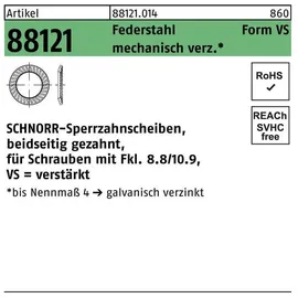 SCHNORR Sperrzahnscheibe R 88121 beidseitig gezahnt VS 10 x 16 x 1,5 1000 Stück