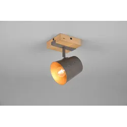 Trio 801900167 Wand- oder Spotleuchte Bell 1x25w | E14 - Antikes Nickel, Holz