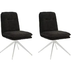 Esszimmerstuhl HOME AFFAIRE "Valencia", grau (anthrazit, weiß), H:92cm T:68cm, Stühle, verschiedene Gestelle in Holz oder Metall
